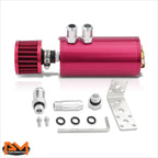 Aluminum Engine Oil Catch Can Reservoir with Air Filter for Universal (140ml)