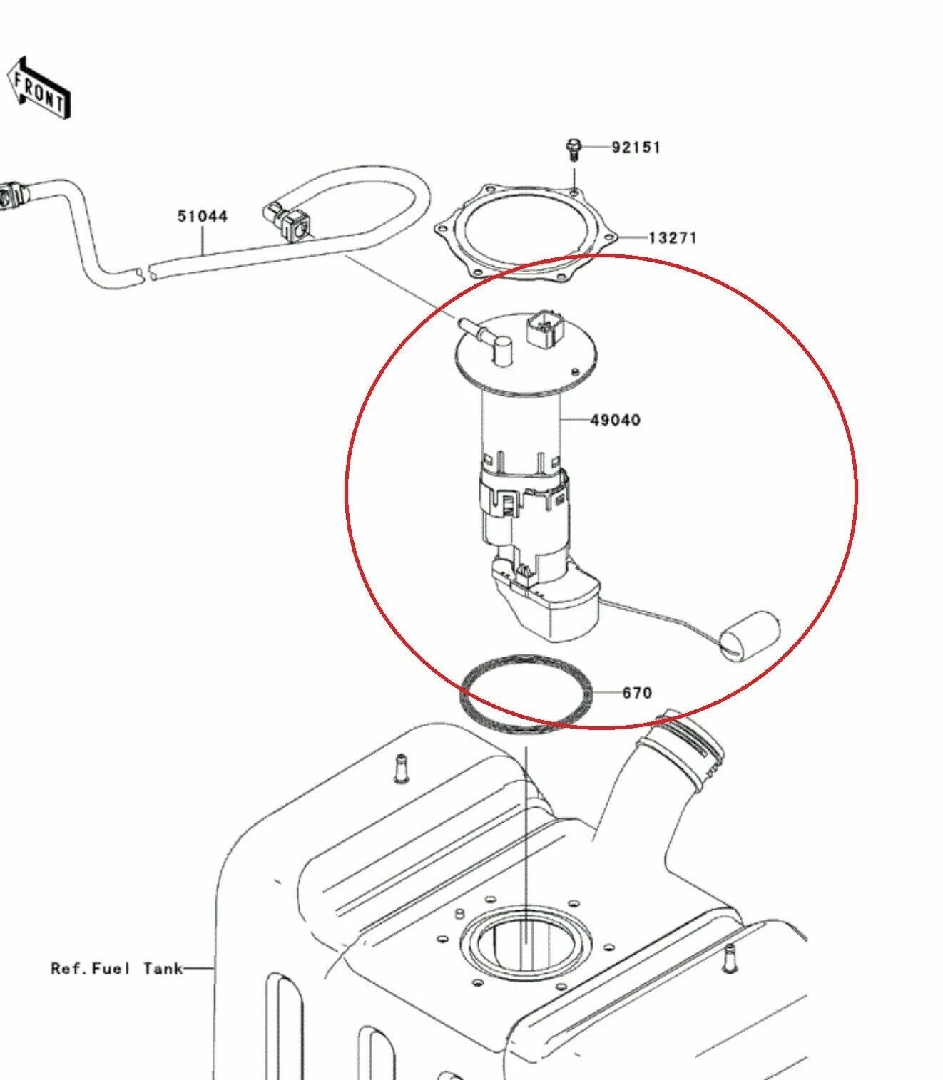 Fuel Pump for Kawasaki Teryx 750 (2009-2013)