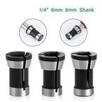 Collet Chuck Set of 3 (6mm, 8mm, 6.35mm) for Chuck Conversion