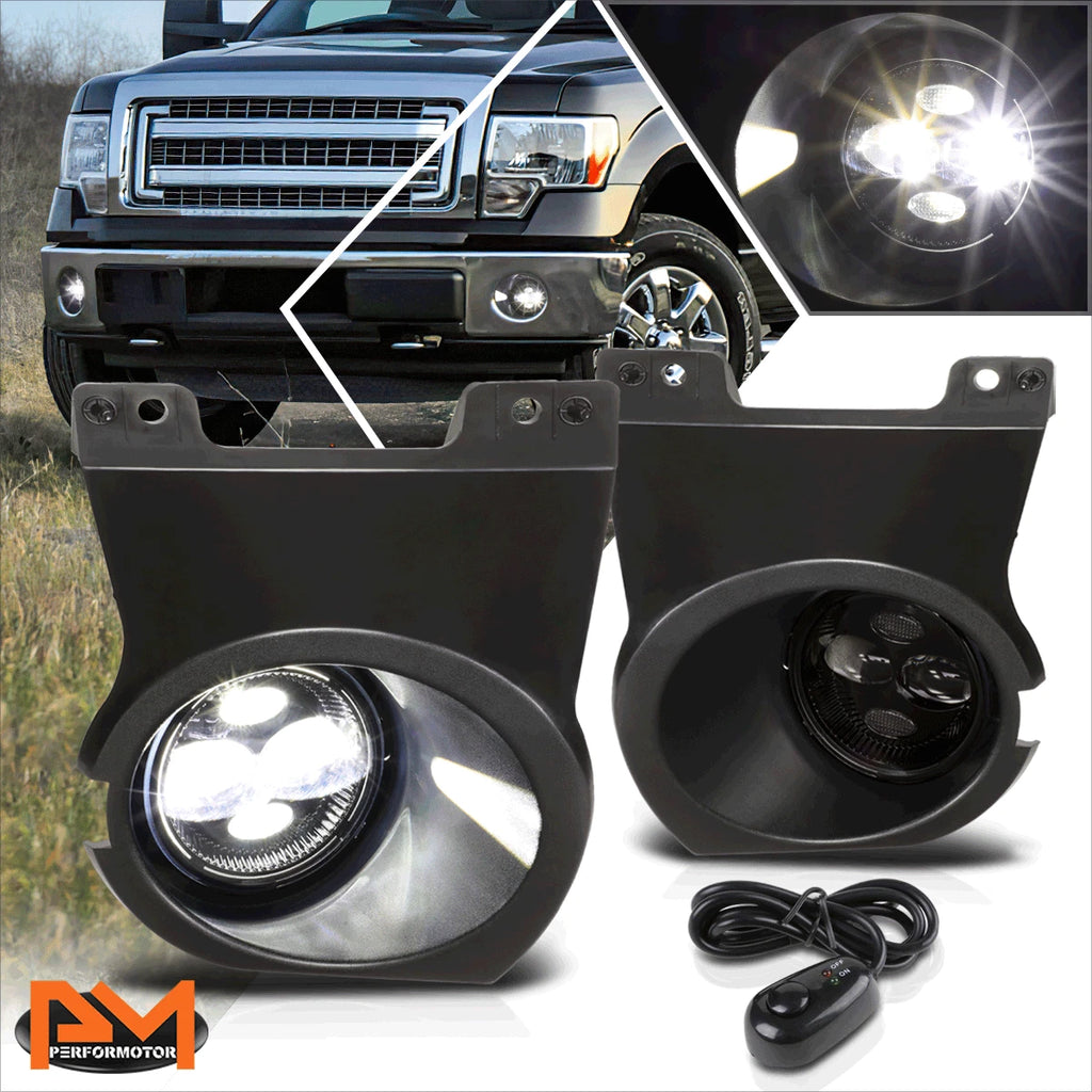 Full LED Fog Light Lamp for Ford F150 (2009–2014) - Smoked Lens