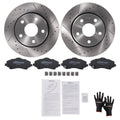 Front Brake Rotors & Pads Kit for Jeep Wrangler JK (2007–2018)