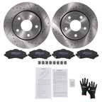 Front Brake Rotors & Pads Kit for Jeep Wrangler JK (2007–2018)