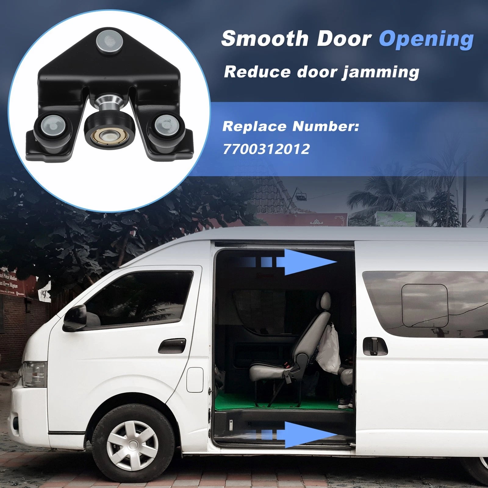 Sliding Door Roller Guide Left for Renault Trafic II (2001–2014) 7700312012