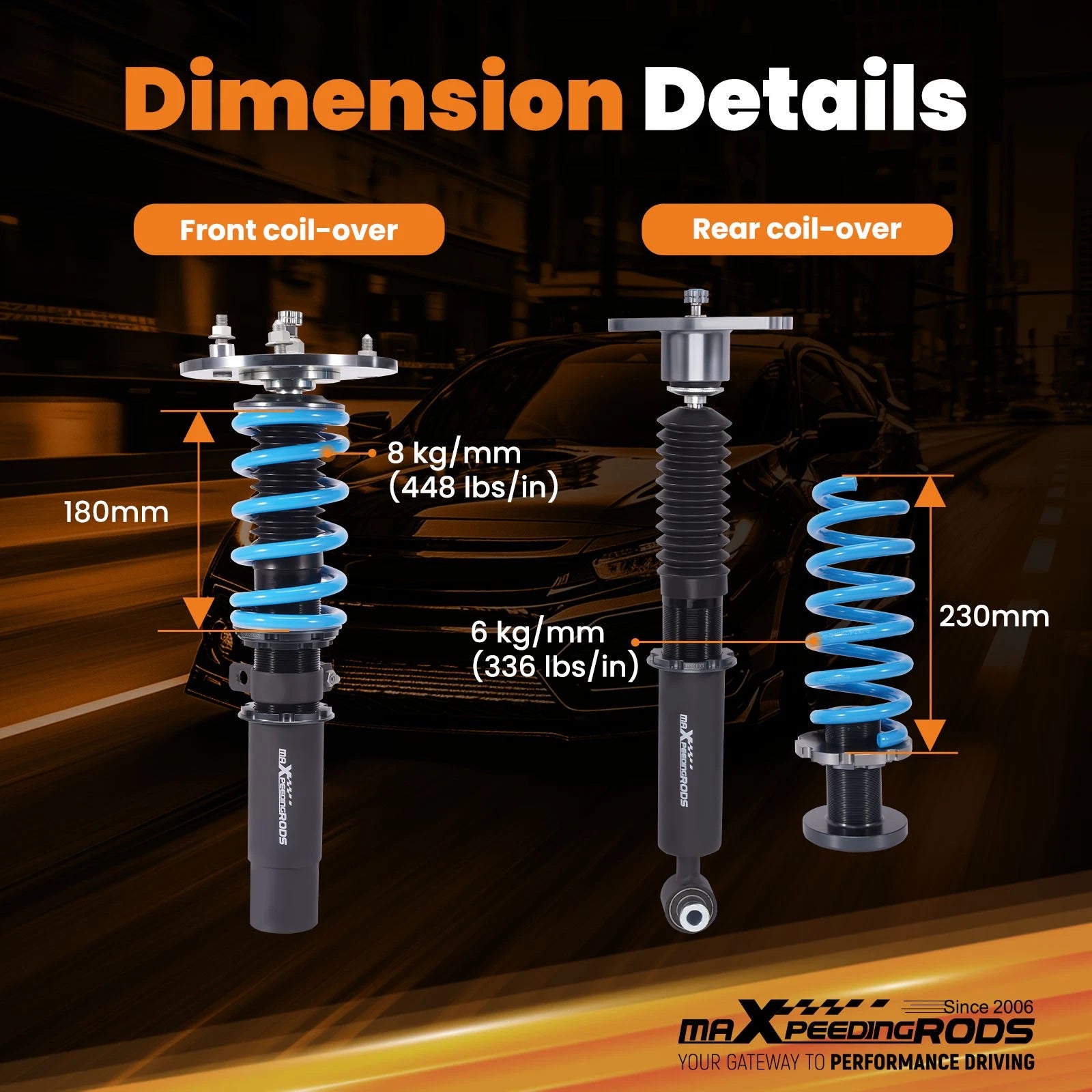 Coilovers Suspension Lowering Kit for BMW 1-4 Series (2011-2019)
