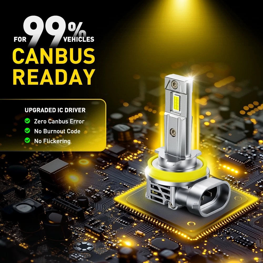AUXITO LED Headlight Bulb H9 H8 H11 Canbus Kit 10000LM for