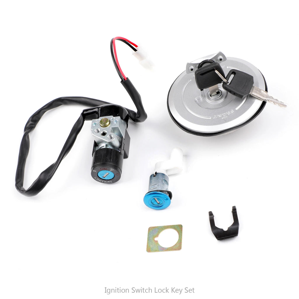 Ignition Switch Fuel Gas Cap Seat Lock Key Set for Honda CBR125R (2004–2010)