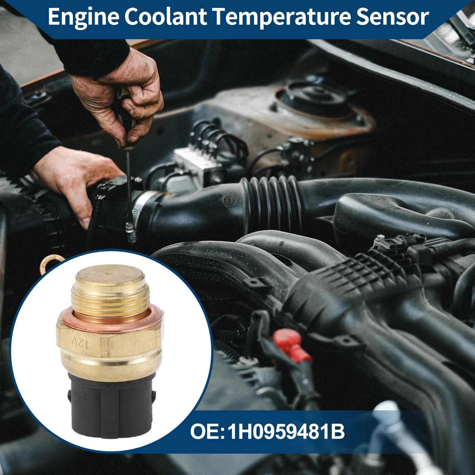 Engine Coolant Temperature Sensor 1H0959481B for Audi TT (2000–2002)