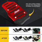 Set of 2 Red Non-Slip Manual Brake Pedal Pads for Car Accessories