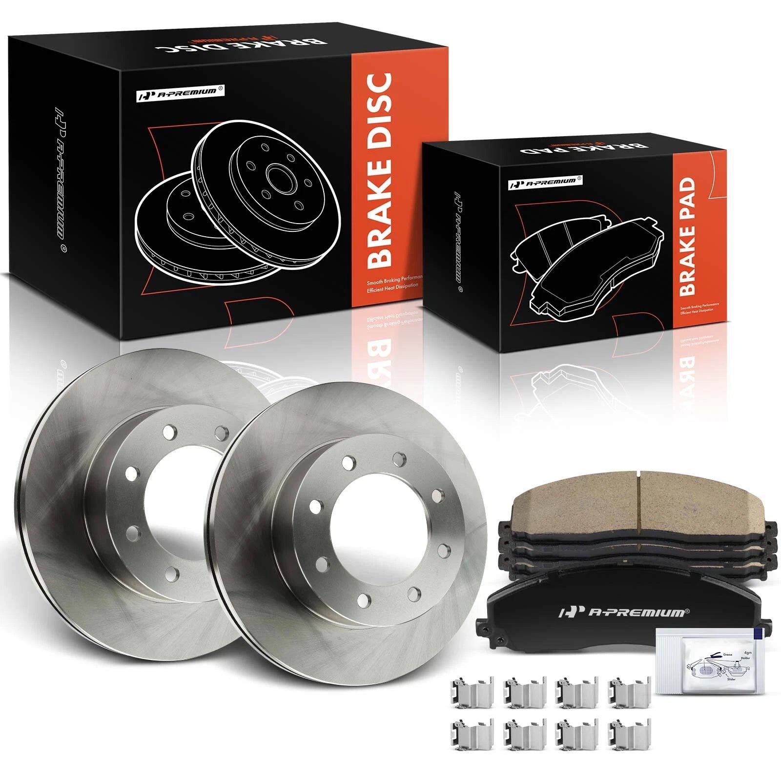 Front Disc Brake Rotors & Ceramic Pads for Ford F-250 Super Duty (2013–2021)