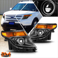 Smoked Housing Headlights with Clear Side Corner Signals for Corolla (2009–2010)