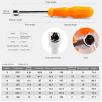 Screwdriver Socket Wrench Set 5/5.5/6/7/8/9/10mm for (190-200mm)
