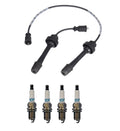 Denso Wire Set & 4 Iridium TT Spark Plugs for Mazda Protege (1999–2003)
