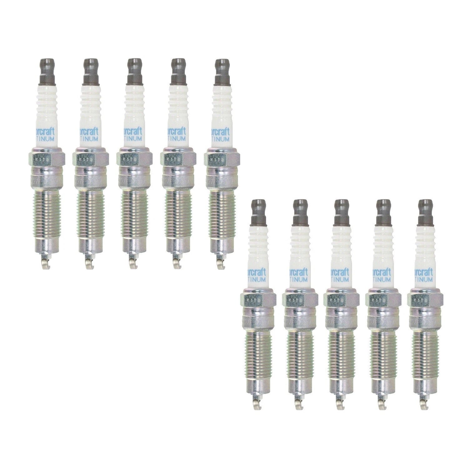 Set of 10 Double Platinum Spark Plugs for Ford F-250 F-350 SD (2000–2003)