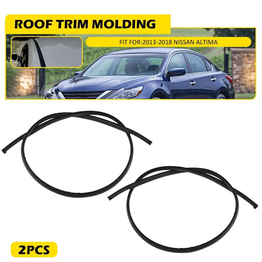 2 Pcs Roof Trim Molding for Nissan Altima Sedan Coupe (2013–2018) Black