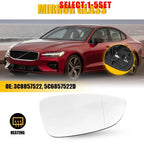 Right Passenger Side Heated Mirror Glass for Volkswagen Eos (2009–2016) 1-5X