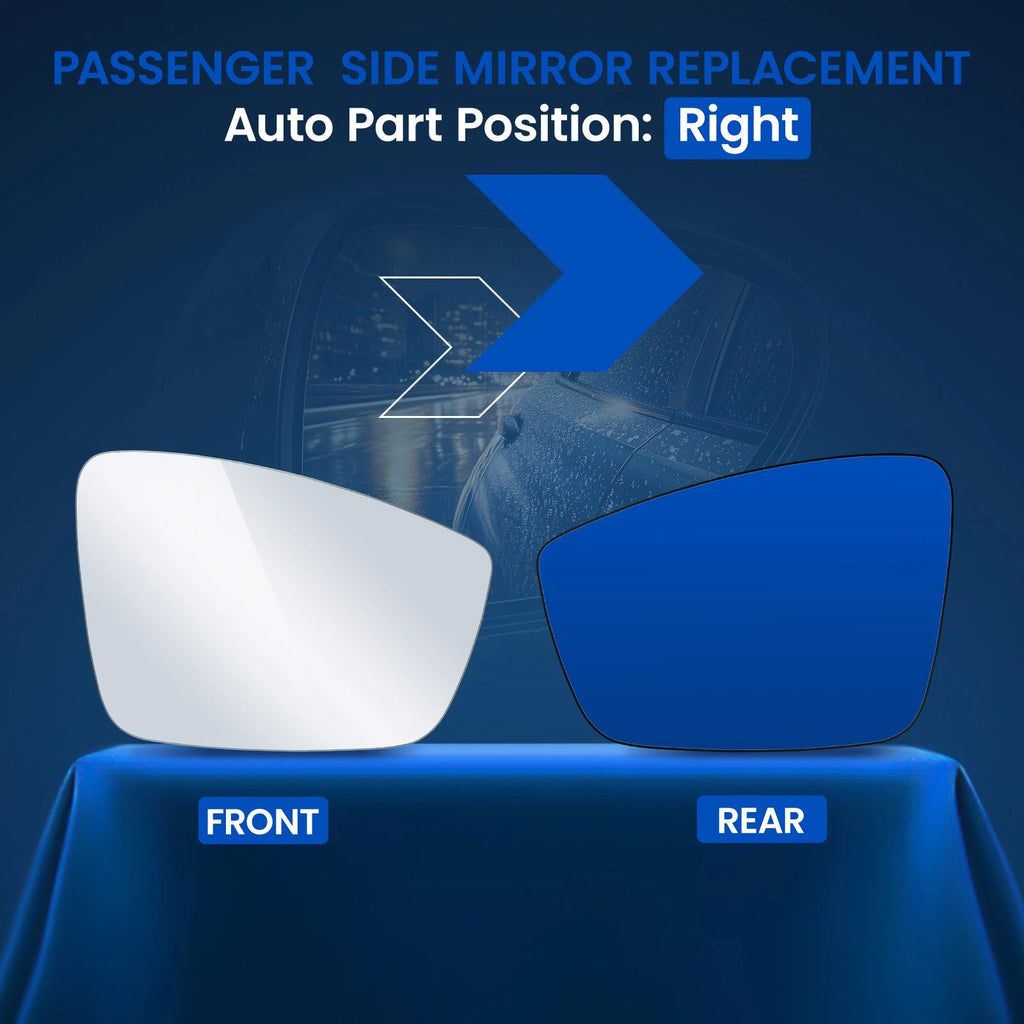 Passenger Side Mirror Glass for Volkswagen Passat Jetta (2011-2019)