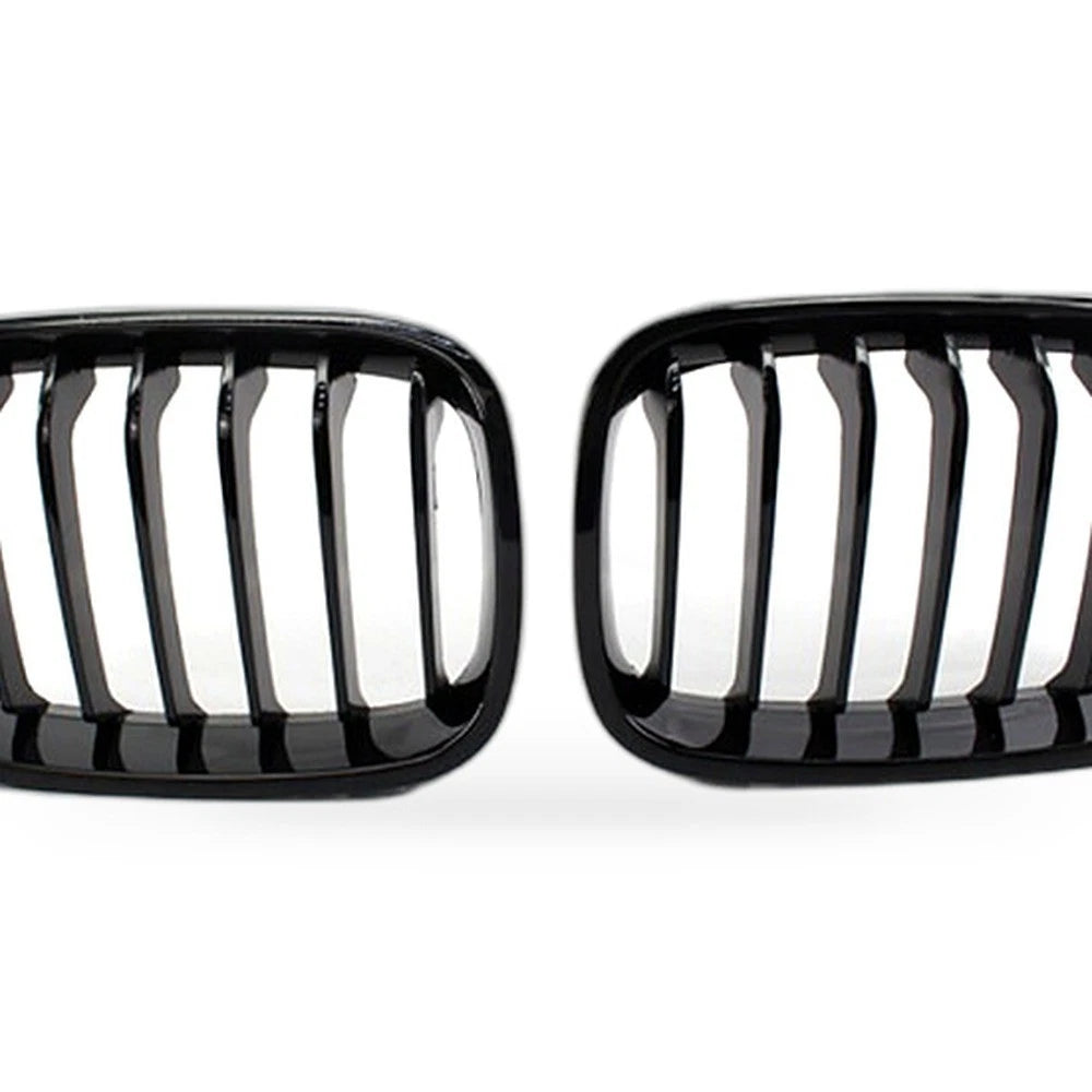 8-Column Gloss Black Front Grille for BMW 1 Series F20 F21 (2011–2014)