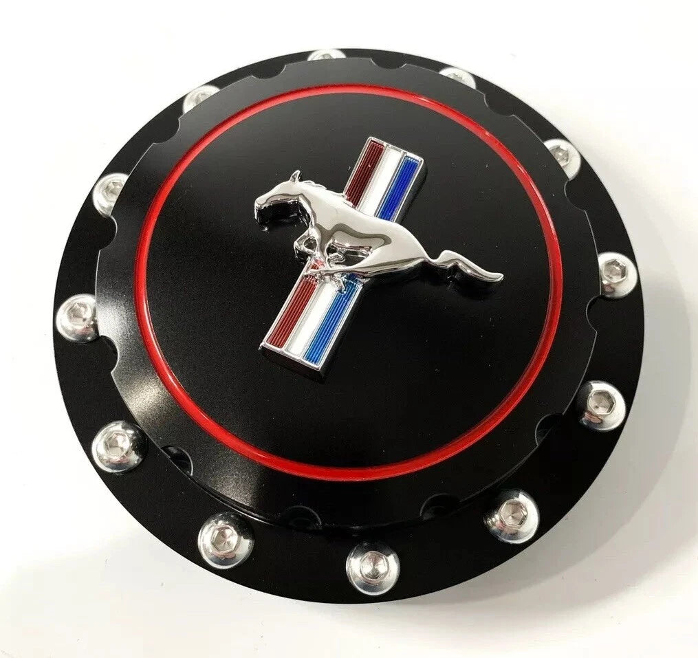 Fuel Cap Replacement Gas Cap with Emblem for 1964-1973 Ford Mustang
