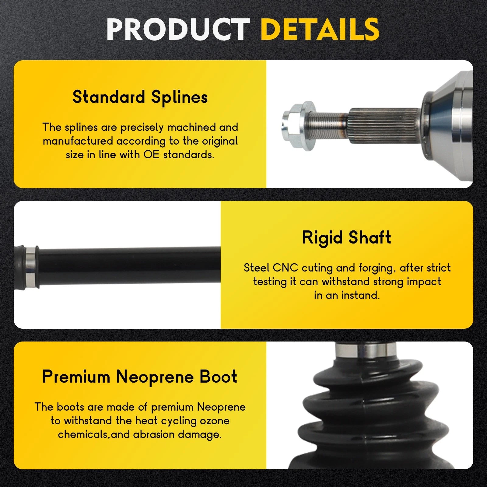 CV Axle Shaft for Ford Explorer Police Interceptor (2020–2022)