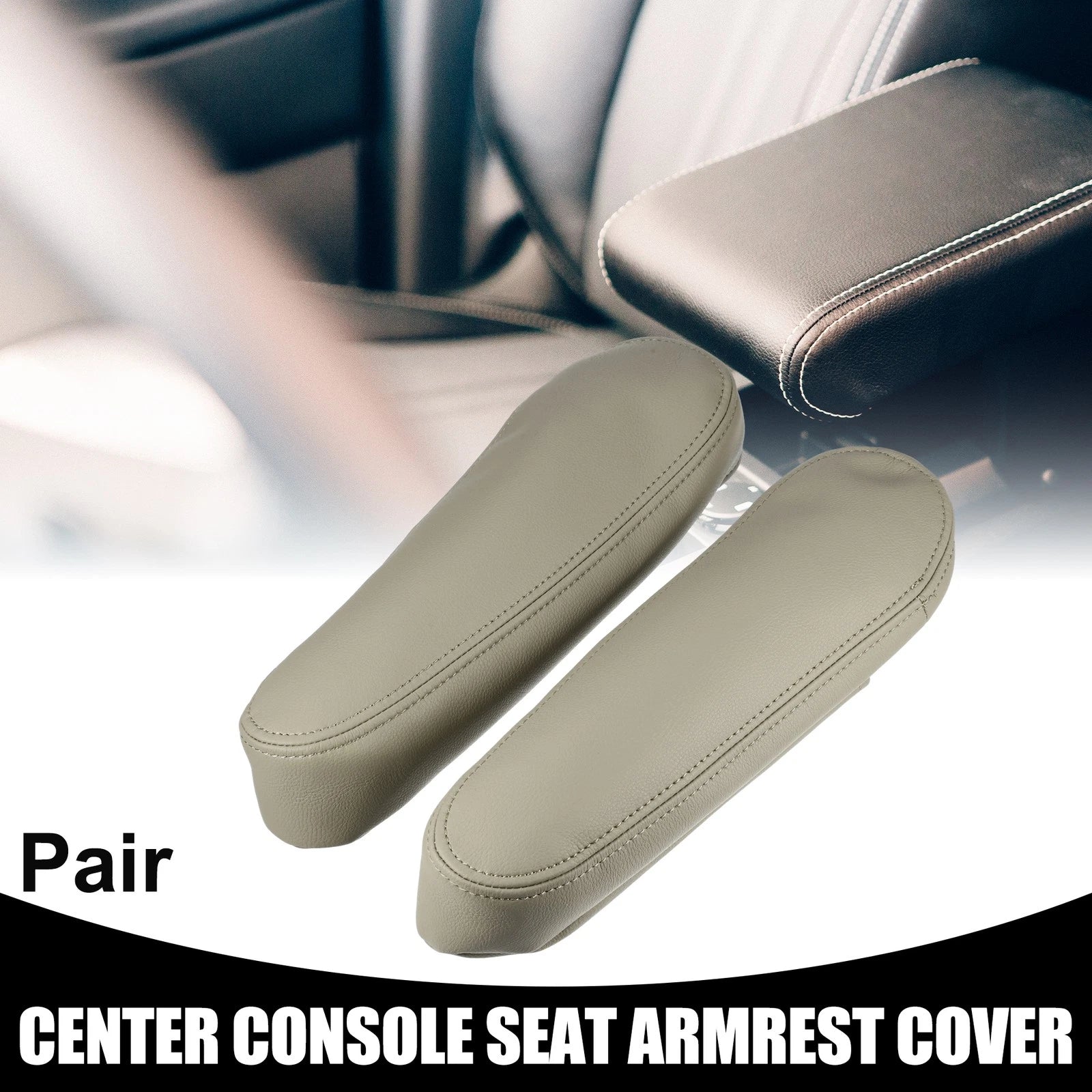 1 Pair Center Console Seat Armrest Cover for Toyota Sequoia (2001–2007) Beige