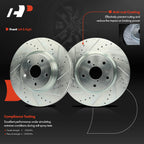 Front Drilled Brake Rotors & Ceramic Pads for Subaru Impreza WRX STI (2008–2014)