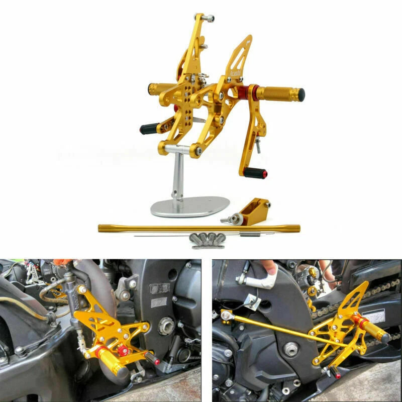 Rearset Rear Set for Yamaha YZF 1000 R1 (2007–2008) Gold T9