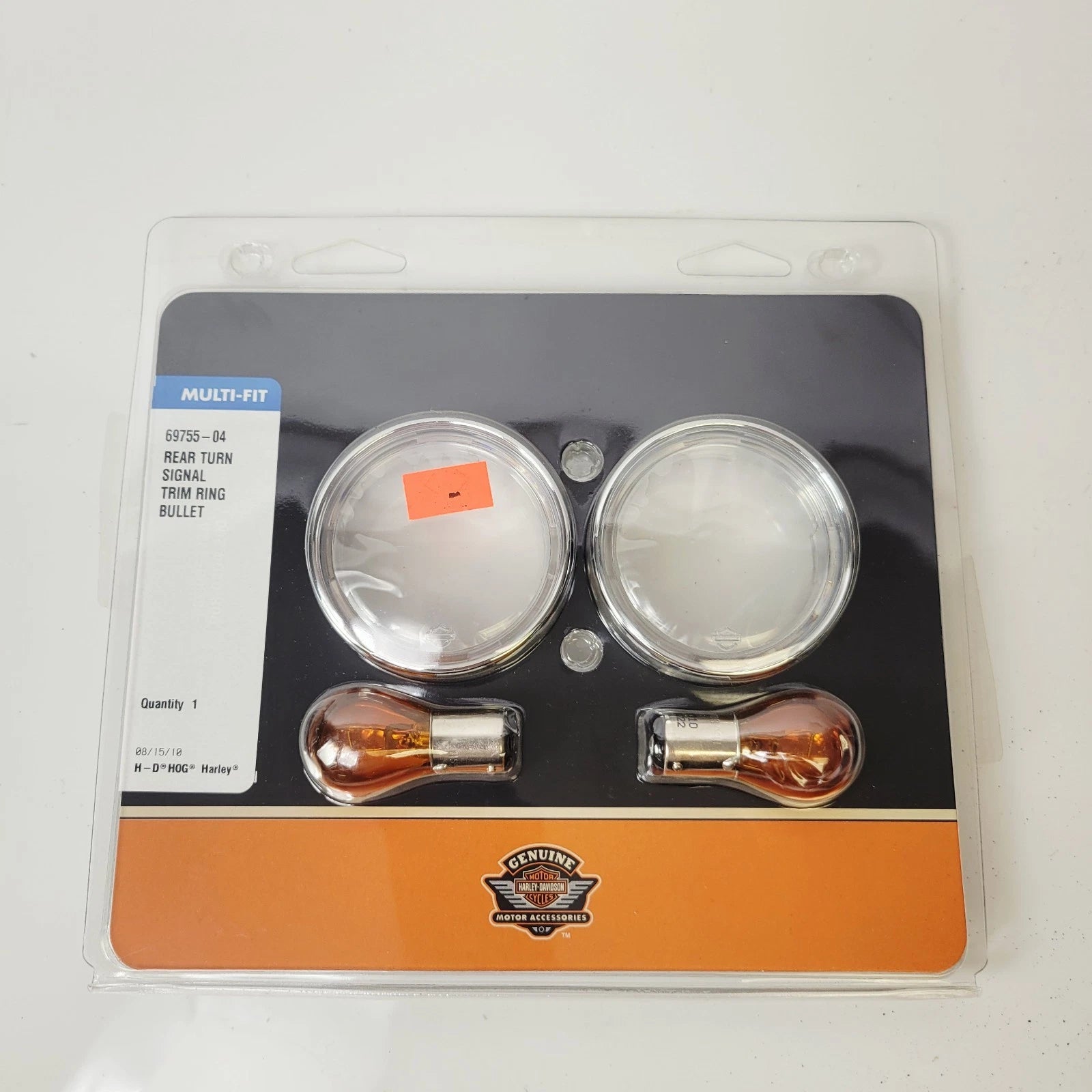 Bullet Turn Signal Clear Lens & Trim Ring for Harley-Davidson (2004–2004)