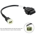 OBD2 6 Pin Diagnostic Plug Adapter for Kawasaki Motorcycle Scooter ATV