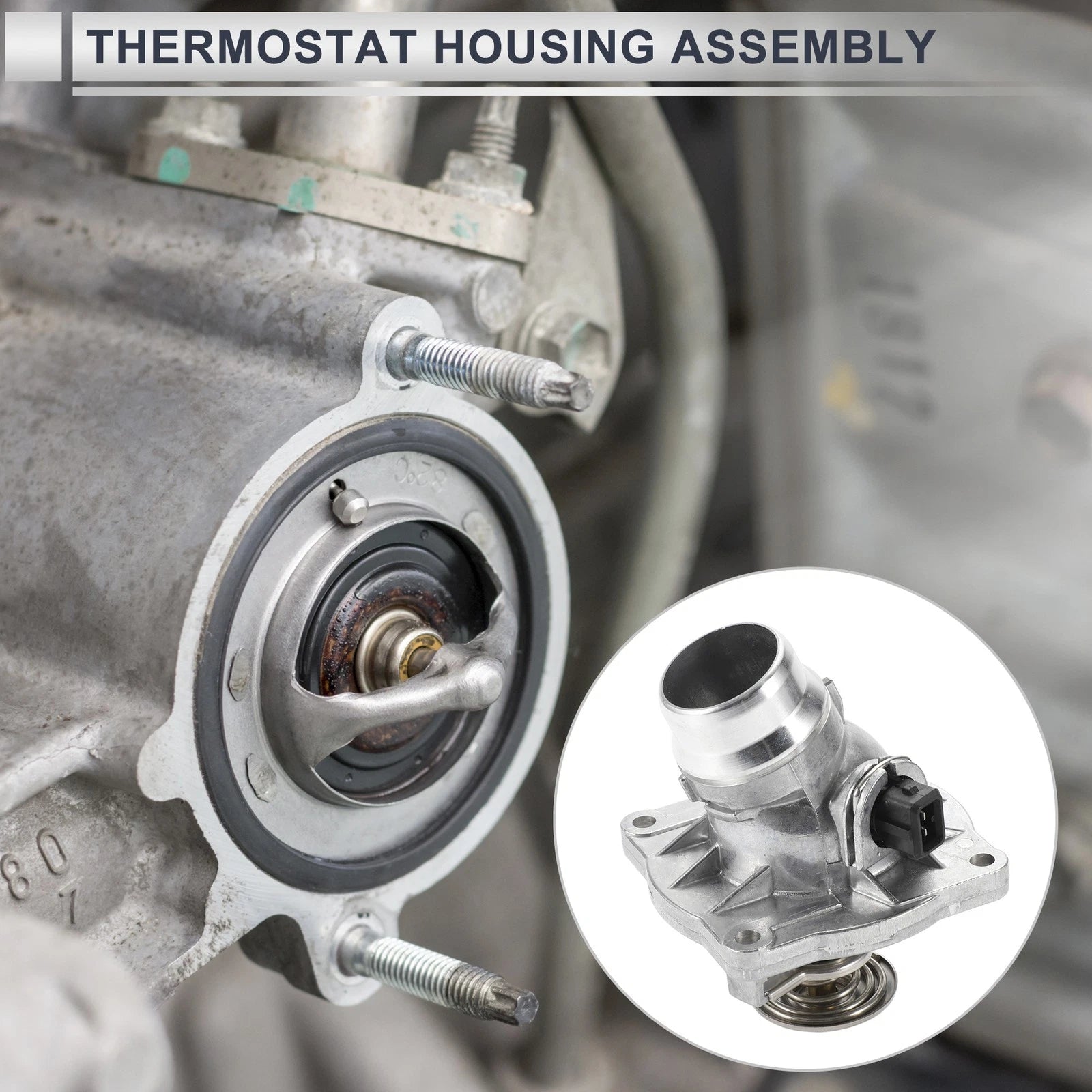 Engine Coolant Thermostat Housing Assembly for BMW X5 540i 740iL 740i (1995–2003)