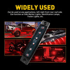 10x LED Smoked Side Marker Lights for Dodge Challenger Amber/Red