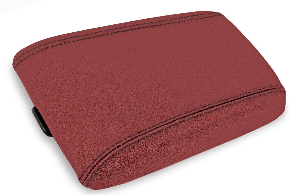 Console Lid Pull Over Cover Leather for Pontiac GTO (2004–2006) Red Black Stitch