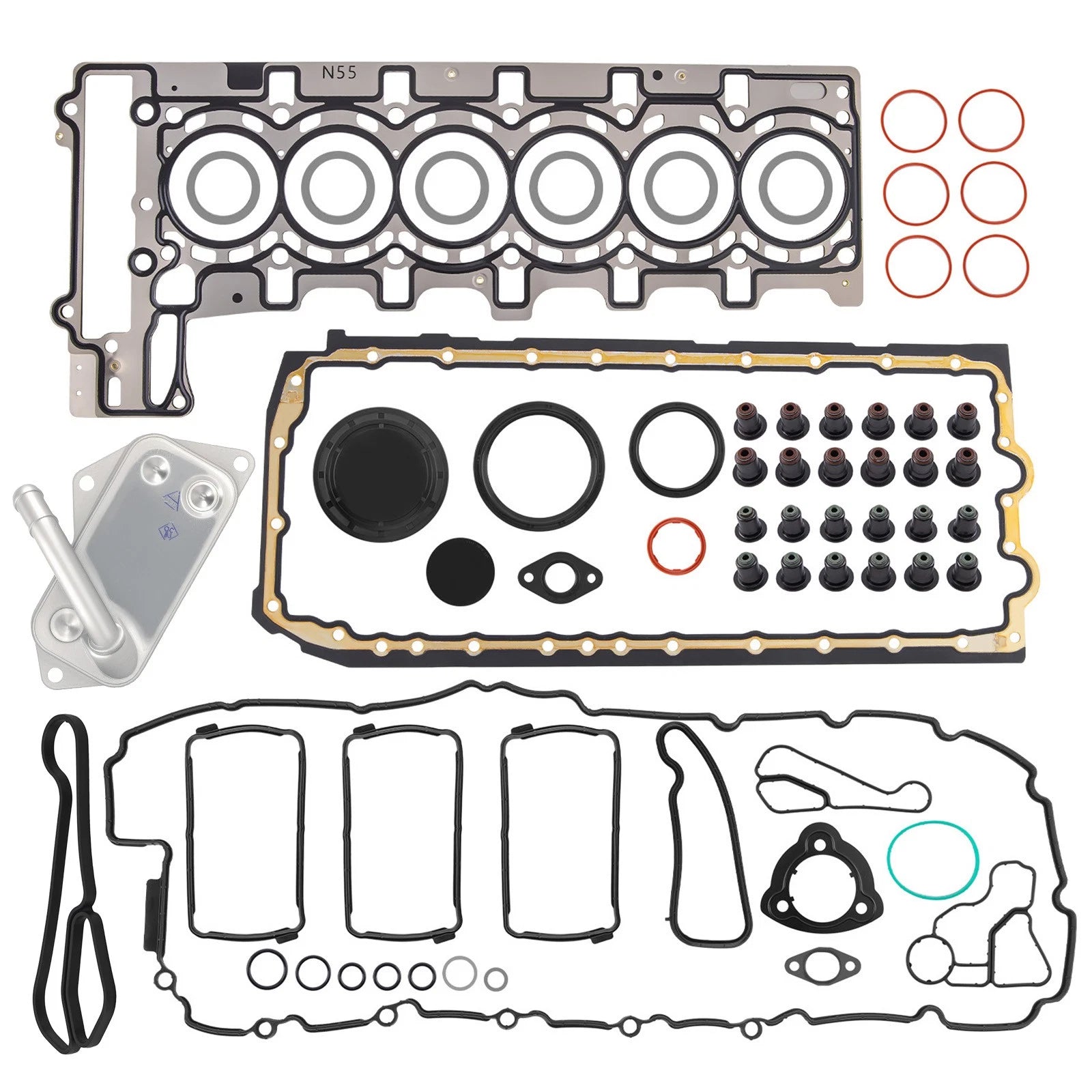 Engine Gasket Kit w/ Oil Cooler for BMW 535i F10 N55 (2010–2016)