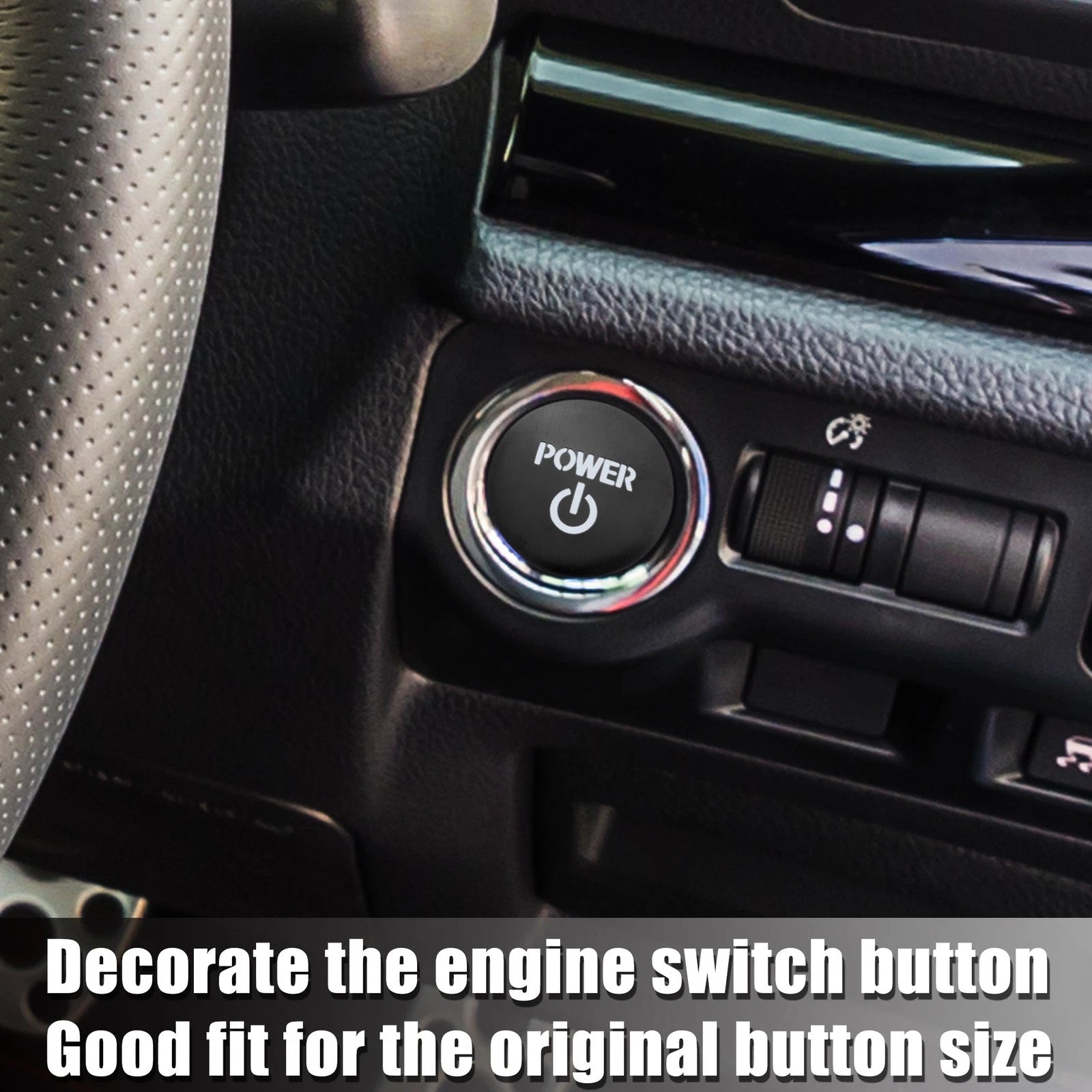 One Click Start Button Cover for Toyota Crown Royal AWS21 (2012–2018) Black