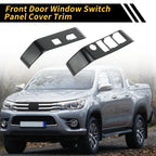 Set of 2 Carbon Fiber Pattern Front Door Window Switch Panels for Toyota Tacoma (2016–2023)