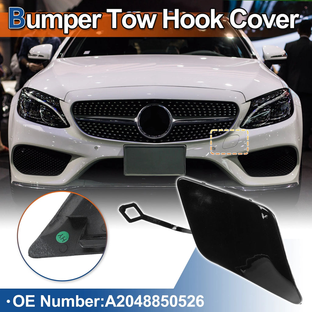 Tow Hook Cap for Mercedes-Benz C250 C350 (2012–2015) No.A2048850526 Black