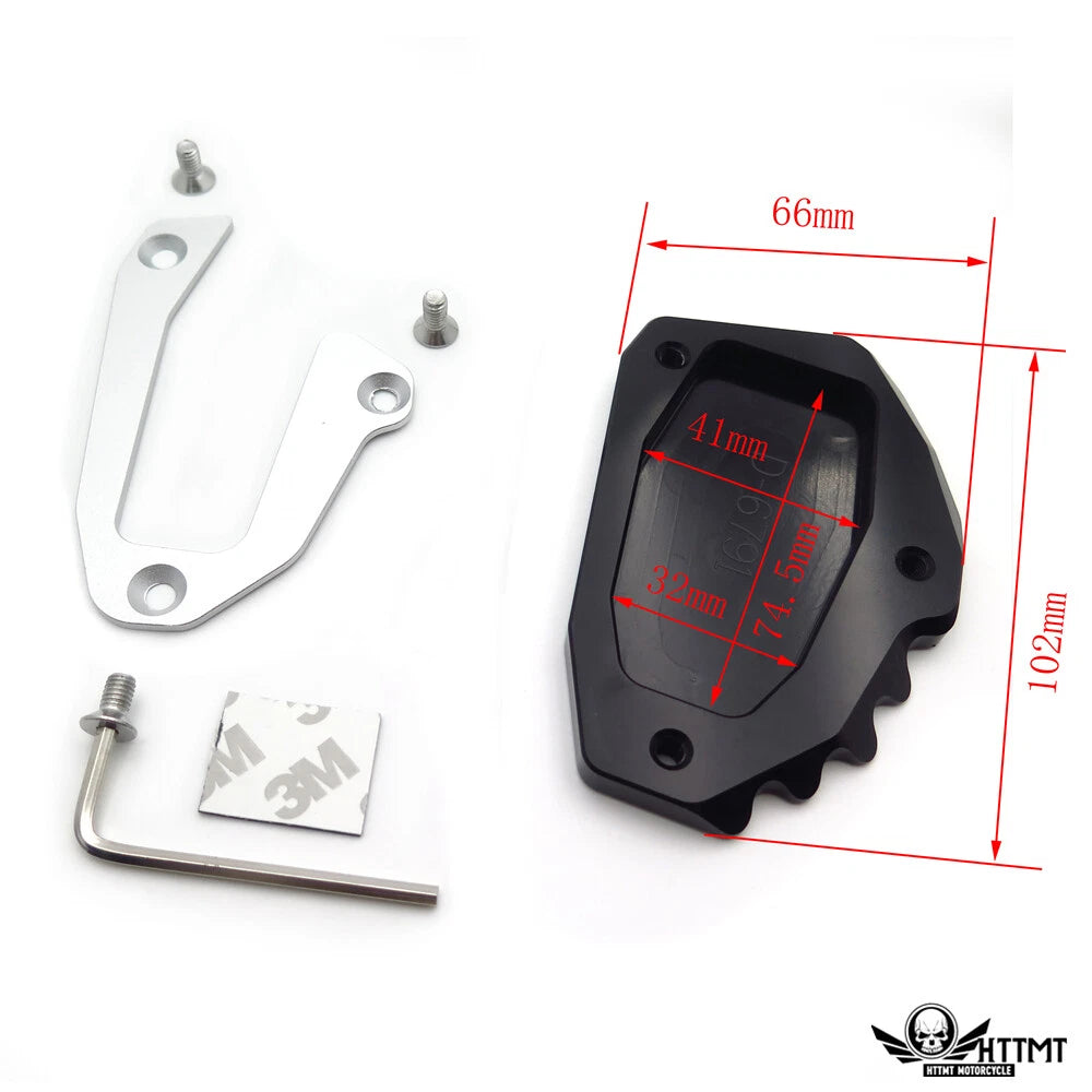 Side Kick Stand Plate Pad Extension for Ducati Multistrada 1200, Hyperstrada 821 (2010–2019)