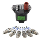 Ignition Coil & 6 Platinum Spark Plugs Kit for Mercedes R129 300SL (1989–1993)