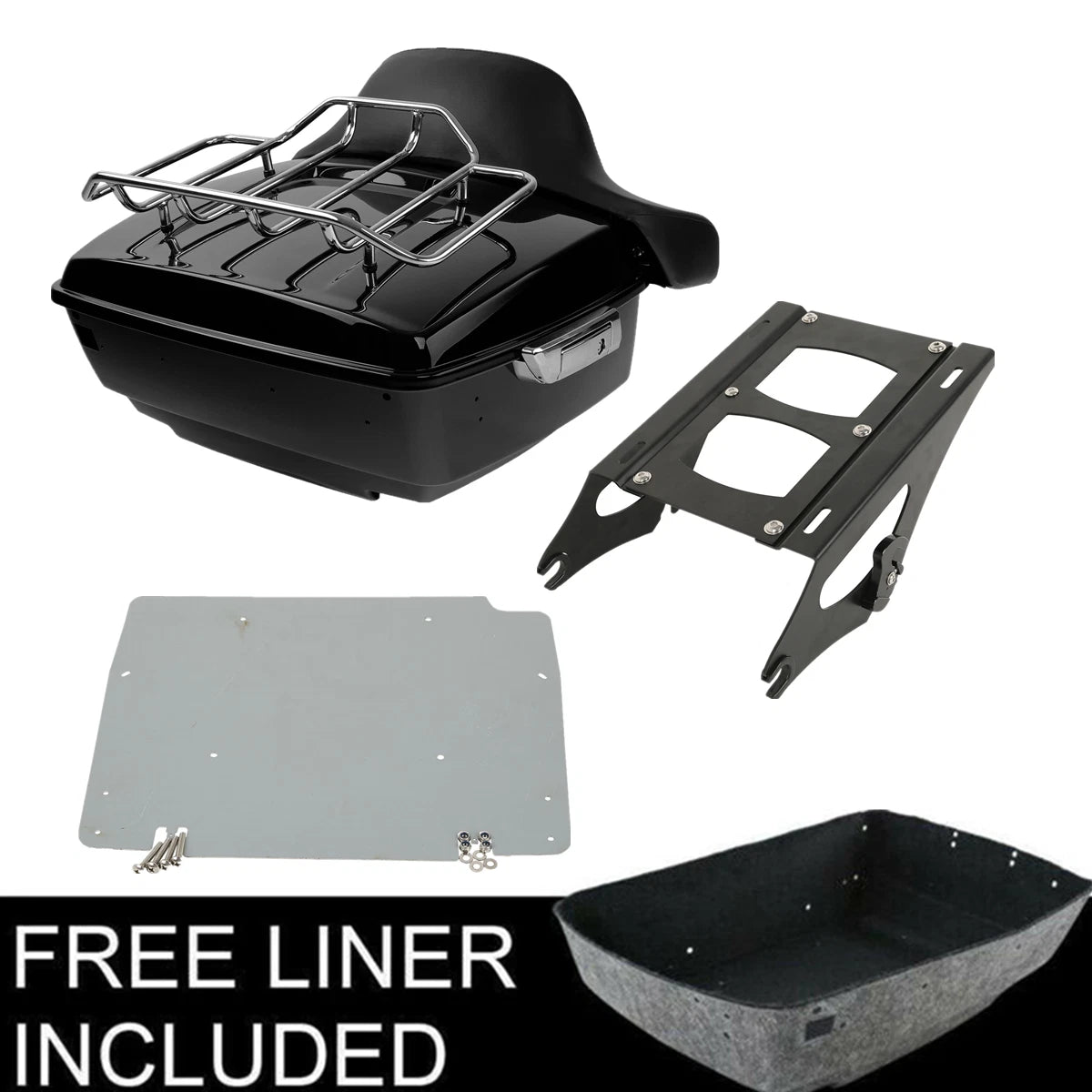 Trunk Backrest Mount Rack Plate for Harley Touring Glide (2014–2026)