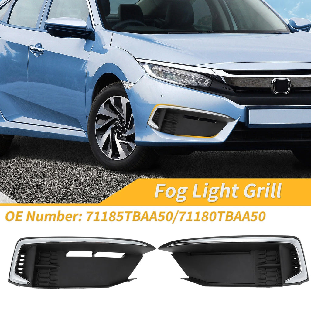 1 Pair Fog Light Grill for Honda Civic Coupe (2019–2021) 71185TBAA50