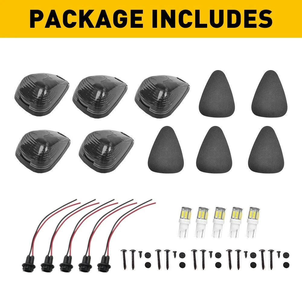 5 Roof Running Light Cab Marker Clear Cover for Ford E-Series (1992–2016)
