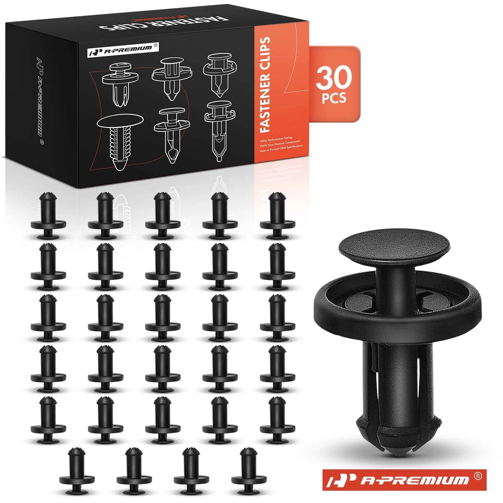 Nylon Rocker Panel Moulding Retainer Clips 30x8mm for Toyota (---)