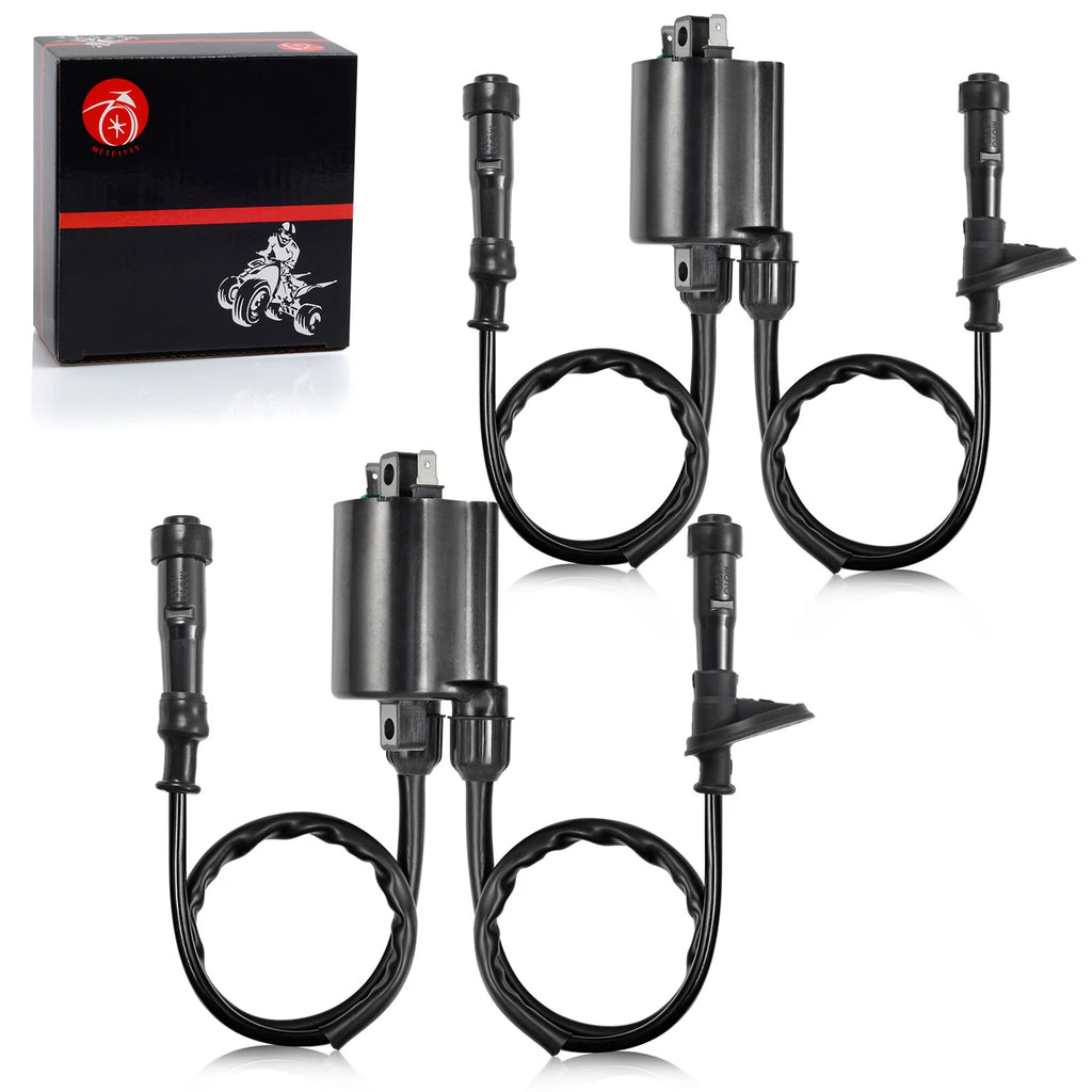 Set of 2 Ignition Coils & Spark Plug Caps for Honda Shadow ACE 750 (1998–2003)