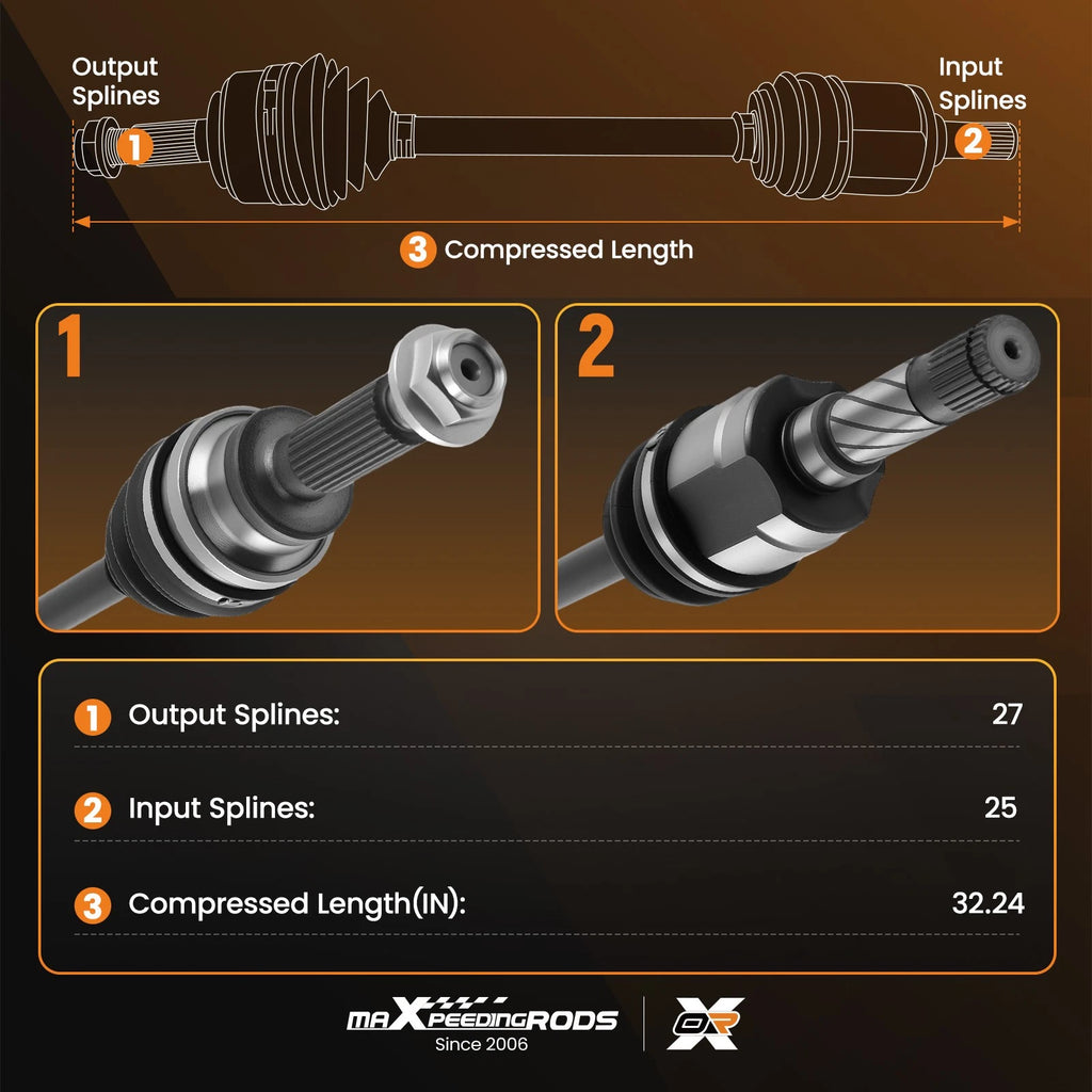 CV Axle Assembly for Ford Escape, Lincoln MKC, MKZ (2013–2019)
