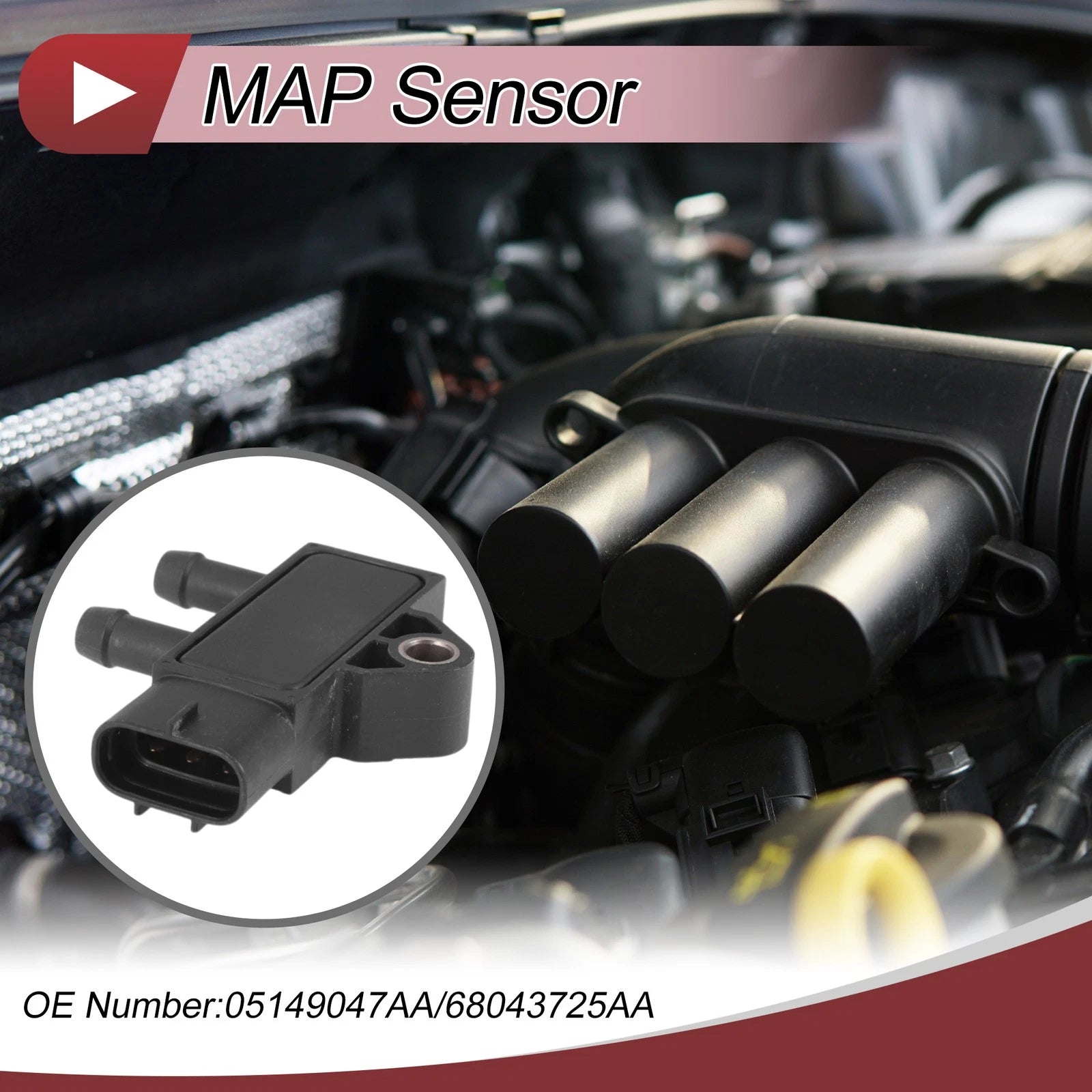 MAP Sensor for Dodge Ram 3500 (2007–2012) - No.2894872