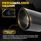 2.5" In 3.5" Out Exhaust Pipe Tips for Universal Fit (Clamp-on)