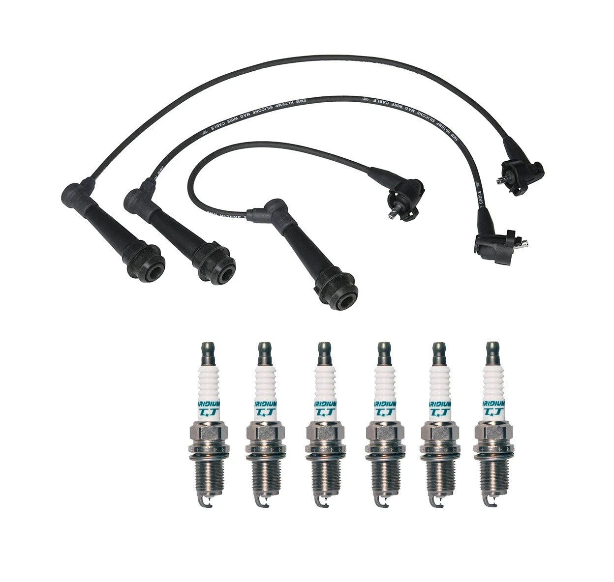 Denso Wire Set & 6 Iridium TT Spark Plugs for Lexus 3.0L L6