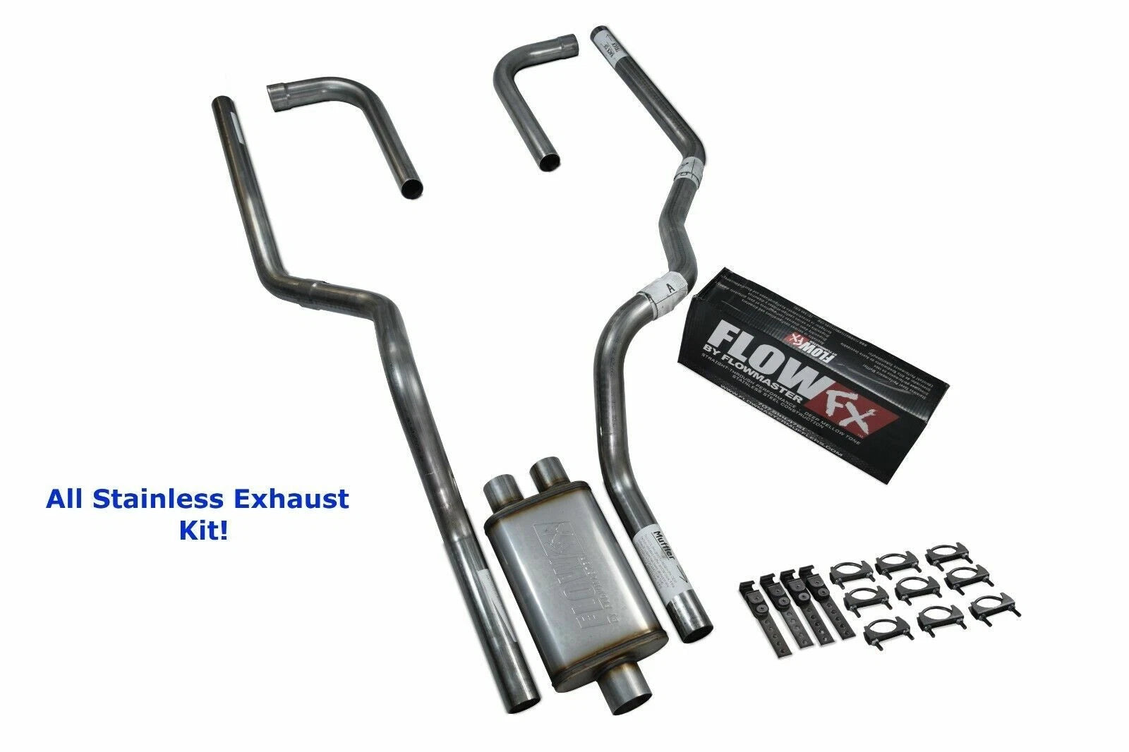 Dual Exhaust Kit for Ford F150 (2015–2020) - Stainless Steel, Side Exit