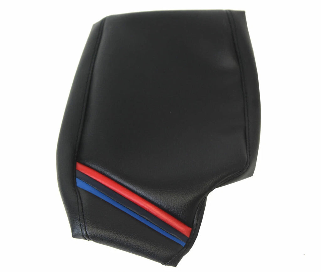 Leather Console Lid Armrest Cover for BMW F30 (2014–2018) M Style Stripes