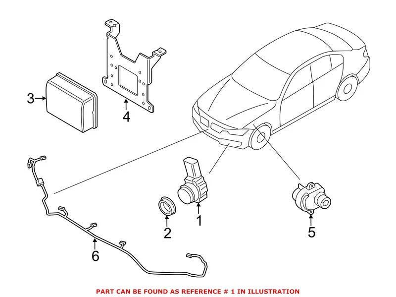 Front Parking Aid Sensor for BMW 328i GT xDrive 330i GT xDrive (2013–2019)