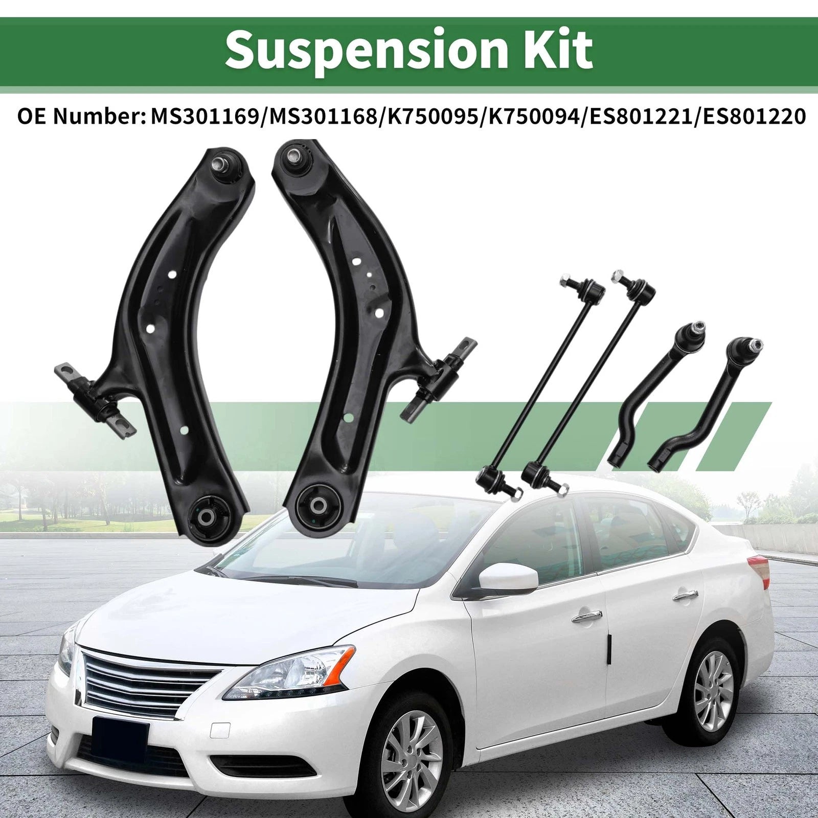 Set of 6 Front Lower Control Arms for Nissan Rogue (2014–2019) No.MS301169/MS301168